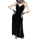 Summer New Dress Dark Wind Lace Slim Stitching Halter Fishtail Skirt-Outfit