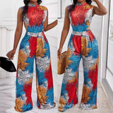 Ins Summer Print Sleeveless Jumpsuit LD83171 Collection-Outfit