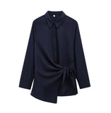 Fongt Women's Explosive Fashion Casual Double Tidal Silk Shirt