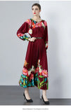 Fongt New Women's Dress Dress Oversized Dress Print 100 Folds T-Shirt With T-Shirt Holiday Casual Dress