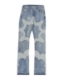 Jeans High Street Goth Vintage Casual Loose Printed Wide-Legged Trousers-Outfit