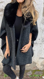 Fongt New Women's Autumn And Winter Loose Long Sleeve Big Collar Collar Coat