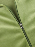 vintage velvet tracksuit set with zip and