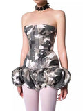 Street Camouflage Set Of Workwear Style 2025 Spring New Breast-Repair Shorts Women's