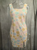 Fongt 2025 New Colored Flower Shaped Squins Open Forked And Busted Sexy Dress LX0151
