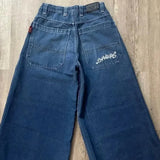 Baggy Jeans For Men Retro Embroidery Hip-Hop Goth Street Clothing-Outfit