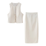 New Lace-Up Waistcoat 4749772 Straight Skirt 5427436 Suit-Outfit