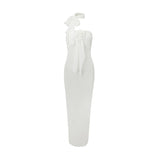 Fongt Summer New Sexy One-Word Shoulder Neck Bow Wipe Chest Perspective Irregular