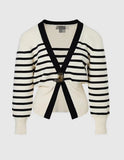 Fongt Women's Explosive Minimalist Fashion V-Neck Button Knitted Cardigan