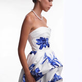 Fongt Women's New Breast-Printing Bare Back To Thin Dress Dress Dress