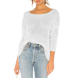 Fongt And Summer New Knit Sweater A Word Collar Hollow Out Loose Knit Jacket Sun Protection Suit Sweater Women's Type