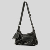 Vintage Motorcycle Pu Leather Crossbody Bag-Outfit