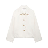 Fongt Women's ZA Autumn And Winter Street Fashion Short Shirt Collar Collar Hair Coat