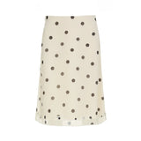 White Polka Dot Midi Skirt-Outfit