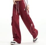 Vintage Piping Details Cargo Sweatpants-Outfit