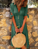 Fongt Long Skirt Ebay Short-Sleeved Belt A Skirt Korean Version Of Multi-Grain Buckle Multi-Color Multi-Code