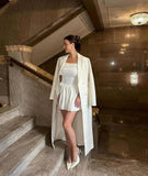 Off Shoulder Pleated Mini Dress-Outfit