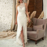 Fongt 2023 Women's Sleeveless Hanging Neck Lace Dress