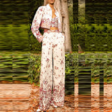 Fongt Early Spring New Underwater World Printing Sling Vest Short Coat + Trousers Set Three-Piece Set