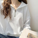 Style Waffle Hooded Sweater 2023 Early Spring New Style Loose Design Niche Jacket Women's Spring And