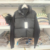 Fongt New Women's Fashion Splicing Long Sleeve Warm Cotton Jacket Jacket
