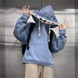 Funny Shark Patchwork Hoodies Sweatshirt