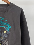 Tiger Graphic Print Sweatshirts Woman Summer Autumn Cotton Cozy Hoodies Casual Vintage Wild Rock Pullovers Tops 2023-Outfit