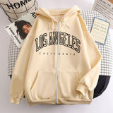 Fongt New Zipper Hoodie Los Angeles California Coat Top