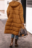 Fongt Solid Hooded Cotton Suit Long Sleeve Double-Sided Winter Warm Shirt Coat Cotton Coat