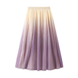 Fongt Temperament Gradually Faded Half-Body Dress 2025 Spring And Summer New Light Luxury High-Waist A Skirt 0872