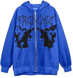 Fongt New Hoodie Jersey Women Loose Street Sports Zipper Open Shirt Y2k Coat Women