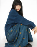 Embroidered Corduroy Maxi
