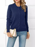 Fongt And Winter Solid-Colored Cardigan Coat New Knitted Cardigan
