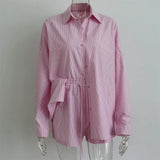 Summer Beach Sportswear Striped Two-piece