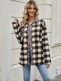 Fongt Sales Explosion 2025 Autumn Thousand Bird Plaid Plaid Long-Sleeved Shirt Women's Clothing