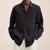 Fongt Explosion Autumn Long Sleeve V-Neck Loose Button Cotton Shirt Shirt