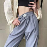 Black Jogging Cropped Harem Pants Women Oversize Summer Quick Dry Joggers Gray Sweatpants Female Casual Sports