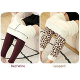 Winter Warm Pants Women 2 Pcs Velvet Thick Legging High Waist Push Up Elastic Sports Pants Warmth Lamb Wool