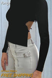 Women Y2K Lace Up Backless Tank Top Solid Knitted T-shirts Tops Sexy Crop Top Night Club Outfits 2023 Streetwear Basic