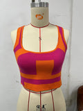 Fongt New Women's Spring And Summer Color Sexy U Collar Sling Small Vest-Outfit