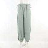 Fongt Rope Girded Casual Workwear Trousers Women Street Fashion Trend Women's Simple Loose