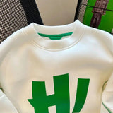 Street Brand Letter Simple Sweatshirt Women Ladies Gray White Oversized Pullover Korean Harajuku Winter Clothes Hip Hop