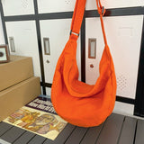 Vintage Wash Large Canvas Shoulder Bag-Outfit