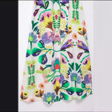 Spring Flower Printed Poplin Shirt Dress 0387064-Outfit
