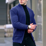 Fongt Casual Men's Cardigan Long Sleeve Loose Solid Color Pocket Button Slim Men's Autumn And Winter New