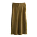 Fongt Women's Clothing INS Explosive Multi-Color Fashion Commuter Silk Stupor Feel Stubble Skirt