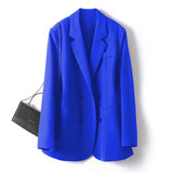 Fongt Small Suit Jacket Female Spring And Autumn Korean Version Of Loose Temperament Double Buckle Leisure Career Suit Blouse New