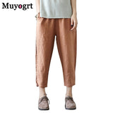 Wide Leg Pants Women Capris Solid Loose Bloomers Fitness Dance Wear Split Trousers Plus Size Pants Elastic