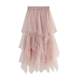 Fongt Mesh Dress Women's Long Mid-Term 2025 Spring New Yarn Skirt High-Waisted Thin Skirt 8063