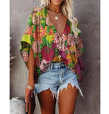 Tees Button V Neck Sexy Casual Befree Short Sleeve
